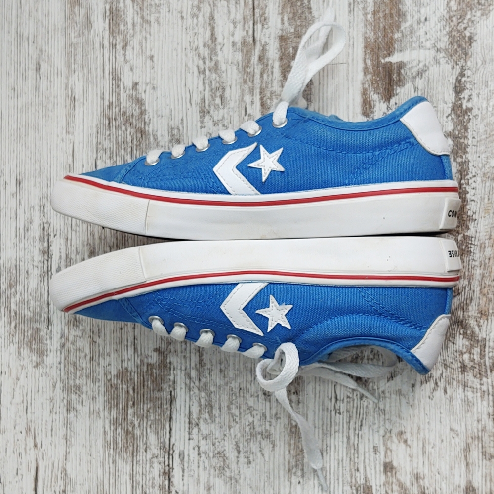 🟦Sz 2 Converse Star Replay Blue Tropic Canvas Sneakers - Picture 12 of 15